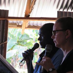 Gracie teaching in Kimwanga, Kenya